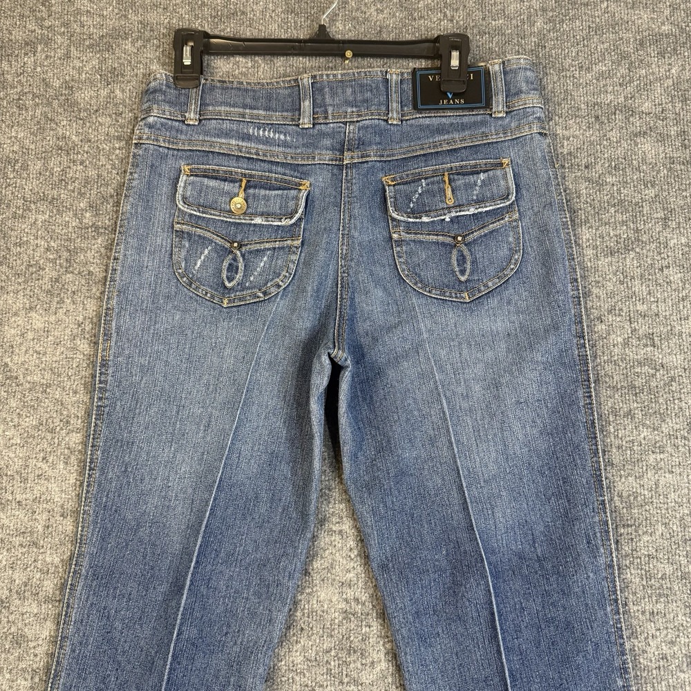 Vezucci Jeans Womens 8 Blue Bootcut Medium Wash Stretch Flap Pocket Denim(32x30) - Picture 12 of 16